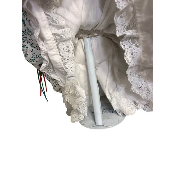 Victorian Christmas rabbit 13 inch, lace pleated dress w/ slip and bloomers ￼ - Picture 8 of 8